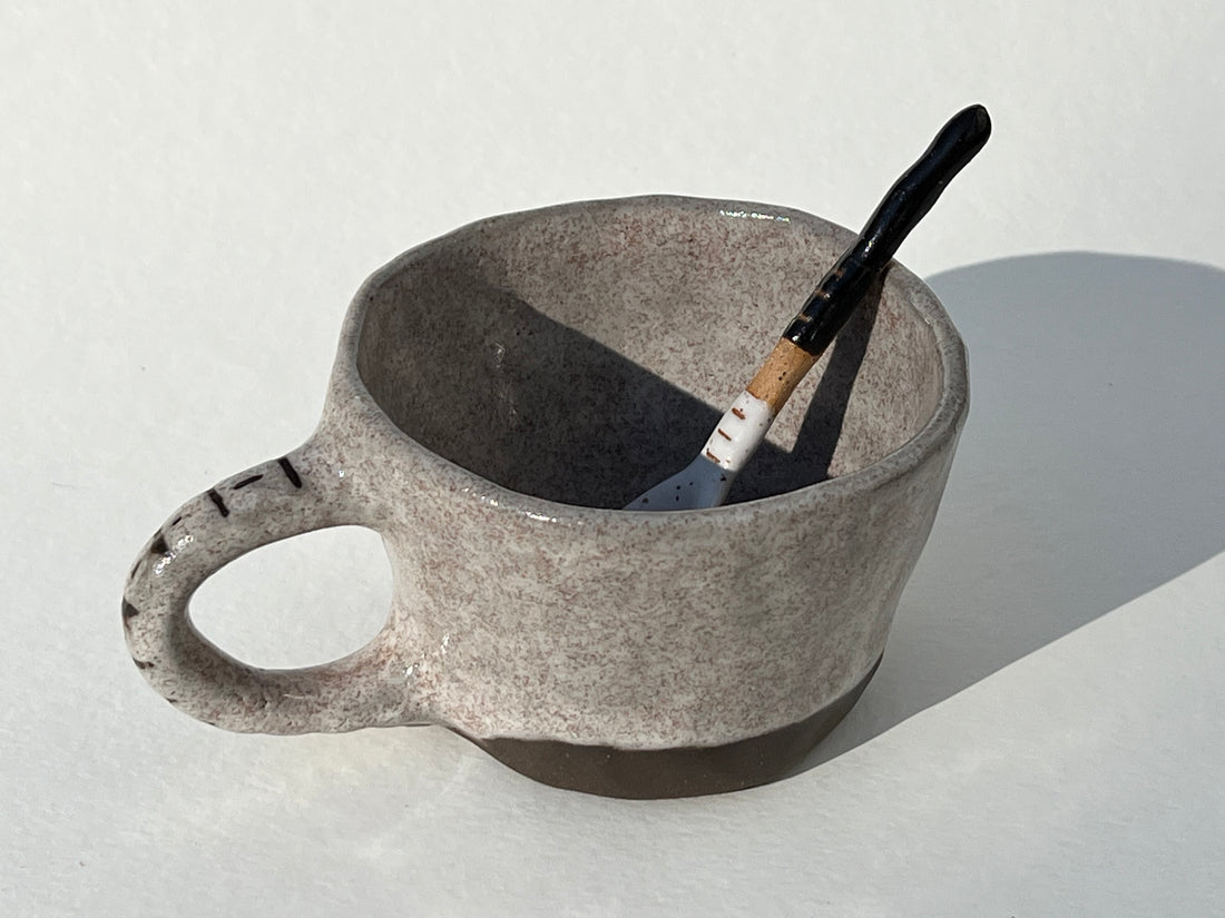 Hand built Ceramic Mug (Oatmeal)