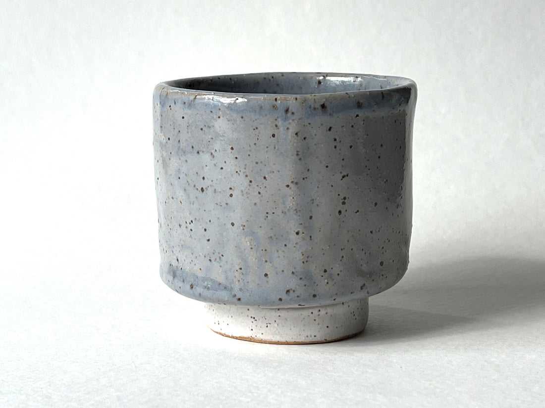 Hand built Ceramic Matcha Tea Cup with Bamboo Whisk + Stand - Set