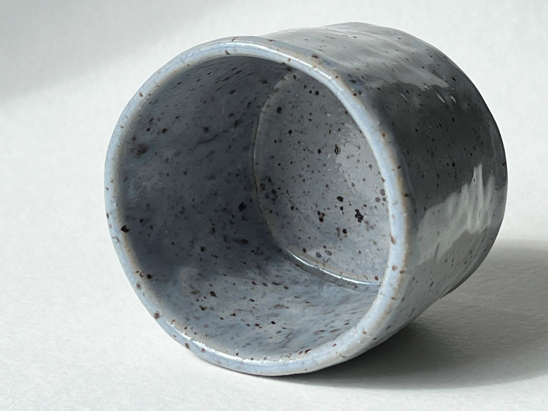 Hand built Ceramic Matcha Tea Cup with Bamboo Whisk + Stand - Set