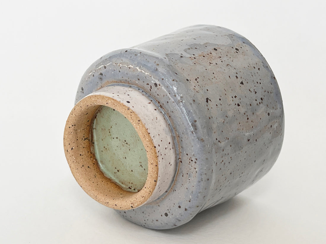 Hand built Ceramic Matcha Tea Cup with Bamboo Whisk + Stand - Set