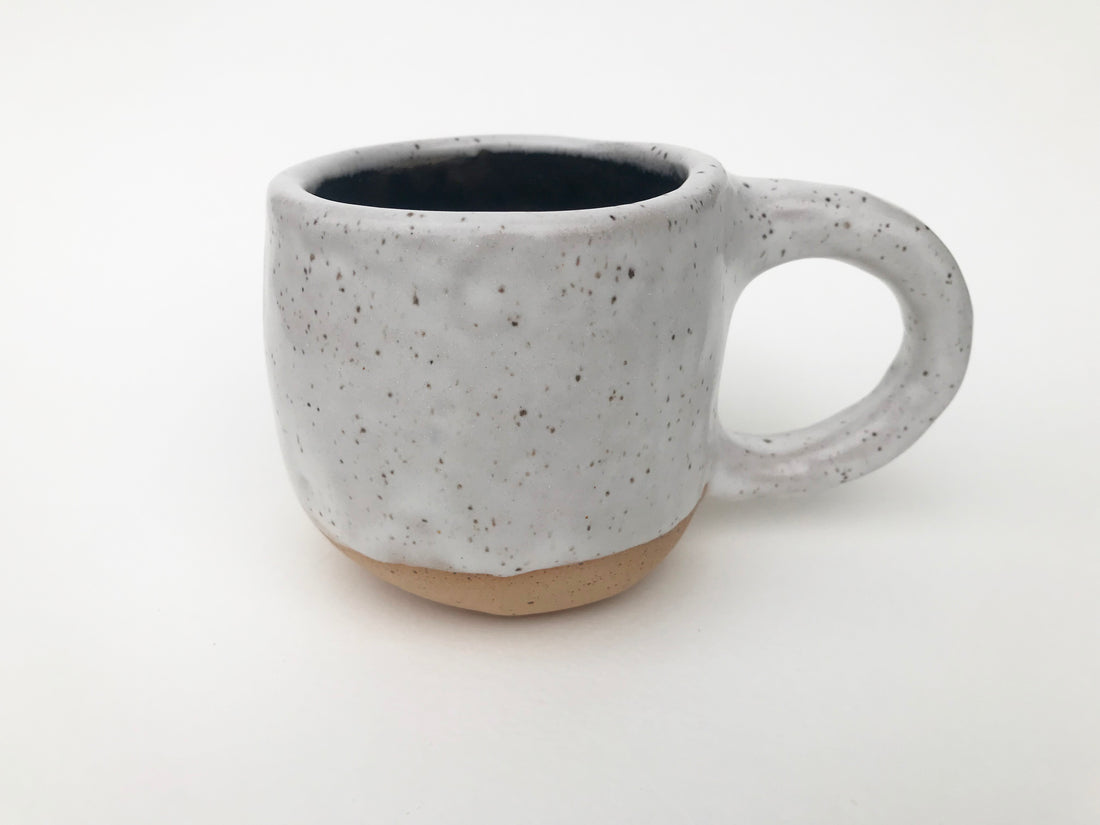 Large Speckled Mug - Black + White