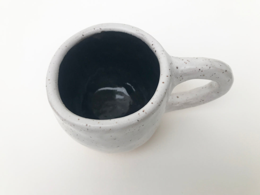 Large Speckled Mug - Black + White