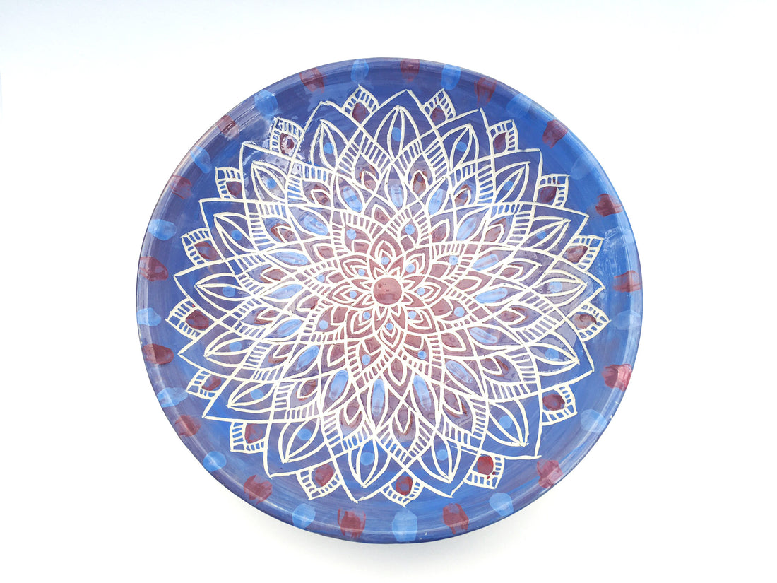 Mandala Ceramic Serving Plate