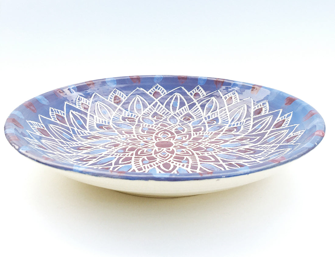 Mandala Ceramic Serving Plate