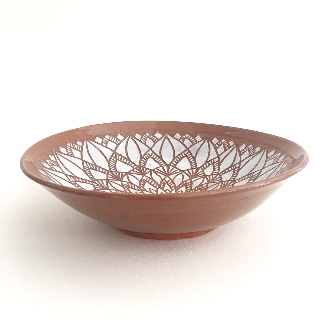 Mandala Terracotta Serving Bowl