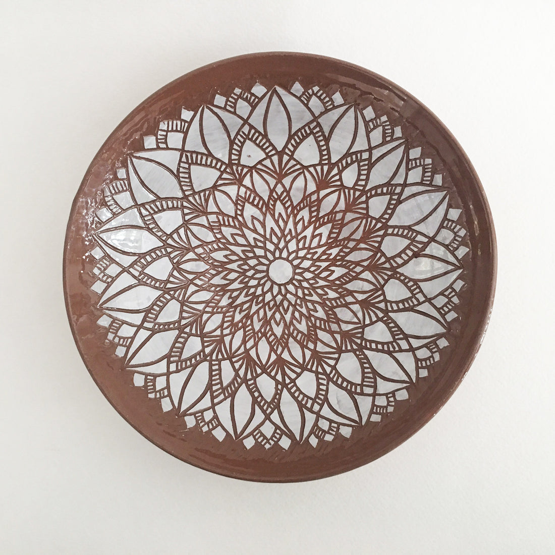 Mandala Terracotta Serving Bowl