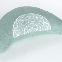 Meditation Cushion of Organic Linen (Light Green)