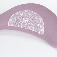 Meditation Cushion of Organic Linen (Mauve)
