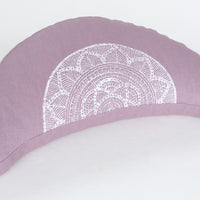 Meditation Cushion of Organic Linen (Mauve)