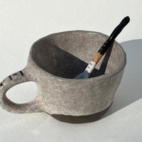 Hand built Ceramic Mug (Oatmeal)