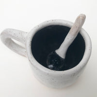 Large Speckled Mug - Black + White